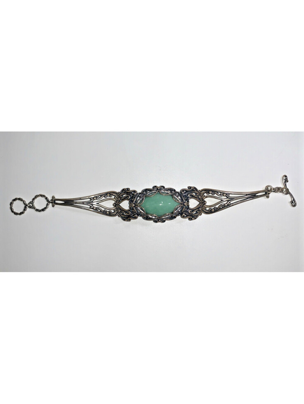 Carolyn Pollack - .925 - Green Aventurine Stone Adjustable Toggle Bracelet